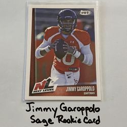 Jimmy Garoppolo Los Angeles Rams QB Sage Rookie Card. 