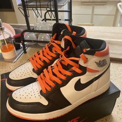 Electro orange Jordan 1s