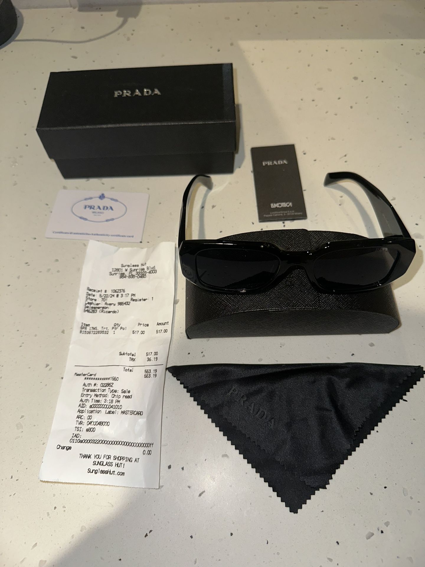 Prada Symbol Black Sunglasses SPR17WS