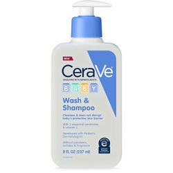 CeraVe Baby Wash & Shampoo, Fragrance, Paraben, & Sulfate Free Shampoo For Tear-Free  8oz