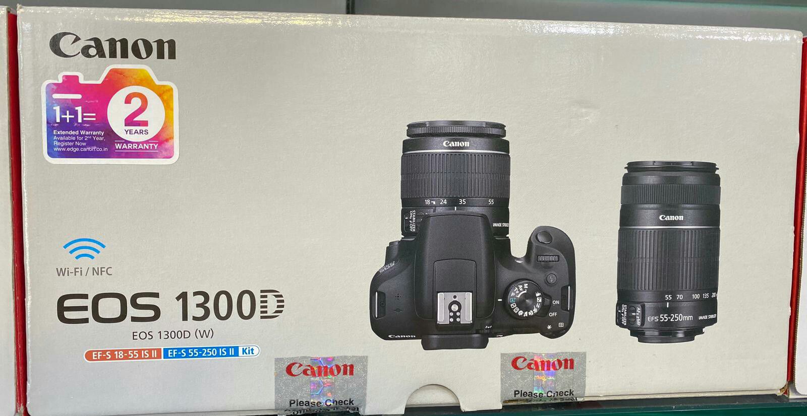 Canon EOS 1300D EF-S 18-55 IS III EF-S 55-250 IS II kit