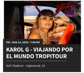 Karol G Floor Tickets