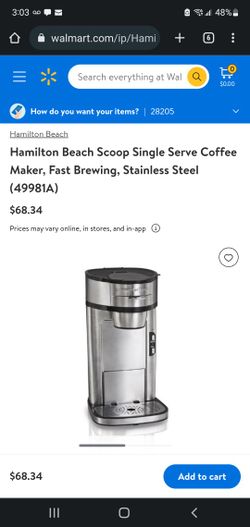 Hamilton Beach Single Serve Coffee Maker