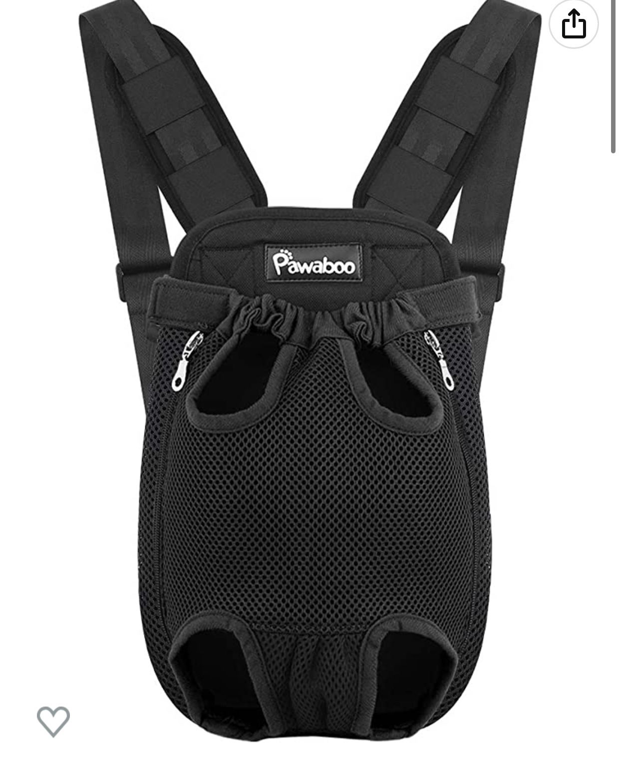 Pet Carrier Backpack, Adjustable Pet Front Cat Dog Carrier Backpack Travel Bag, Legs Out, Easy-Fit Size Medium