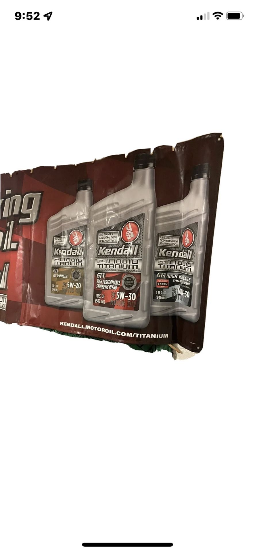 Kendall Motor Oil Sign