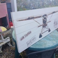 New Solid Wooden Wall Art Picture Of A Air Plabe New 