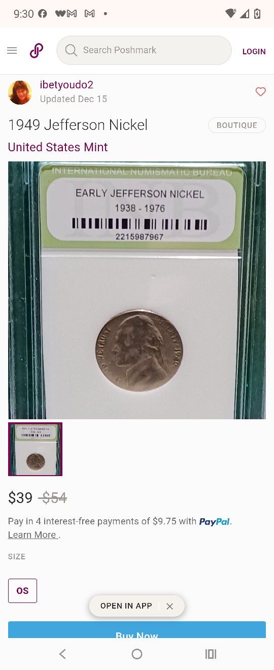Early Jefferson Nickel 1(contact info removed)