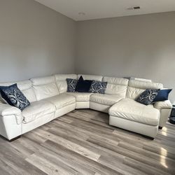 Cream, Leather Couch
