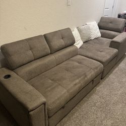 Sectional Sofa With Chaise and Storage 