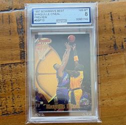 Bowman 1997 Bowman's Best Previews Shaquille O'Neal #BBP10 AGS 8 Lakers