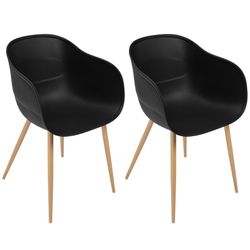 New Black Dining Armchairs - Set of 2