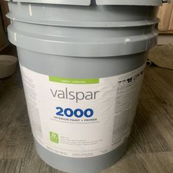 Valspar 2000 Satin Interior Paint+Primer (light Grey) 3 Buckets 15 Gal Total 