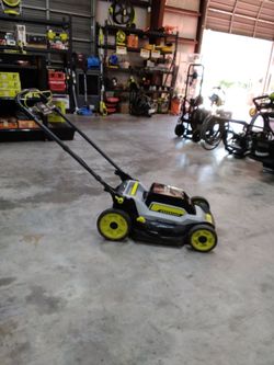 Ryobi Push Mower with Battery and charger