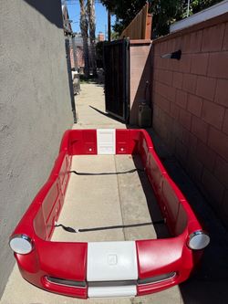 Step2 Red Race Car Kids Toddler-to-twin transitional bed