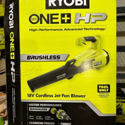  RYOBI ONE+ HP 18V Brushless 110 MPH 350 CFM Cordless Variable-Speed Jet Fan Leaf Blower (Tool Only)
