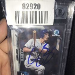 Corey Seager Autographed Beckett Card