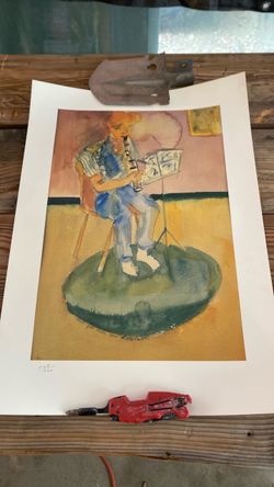 Signed Numbered Watercolor Henry Miller