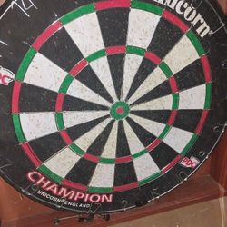 Dart Board And Cabinet 