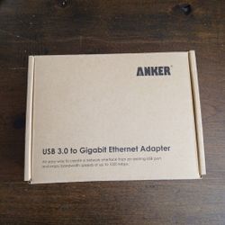 New In Box Anker USB 3.0 to Gigabit Eithernet Adapter
