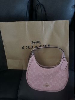 Emily pink denim coach