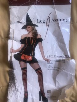 Sexy Pumpkin Witch Dress Costume