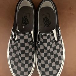 Black and Grey Slip-On Vans