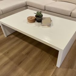 Coffee Table White Wood 