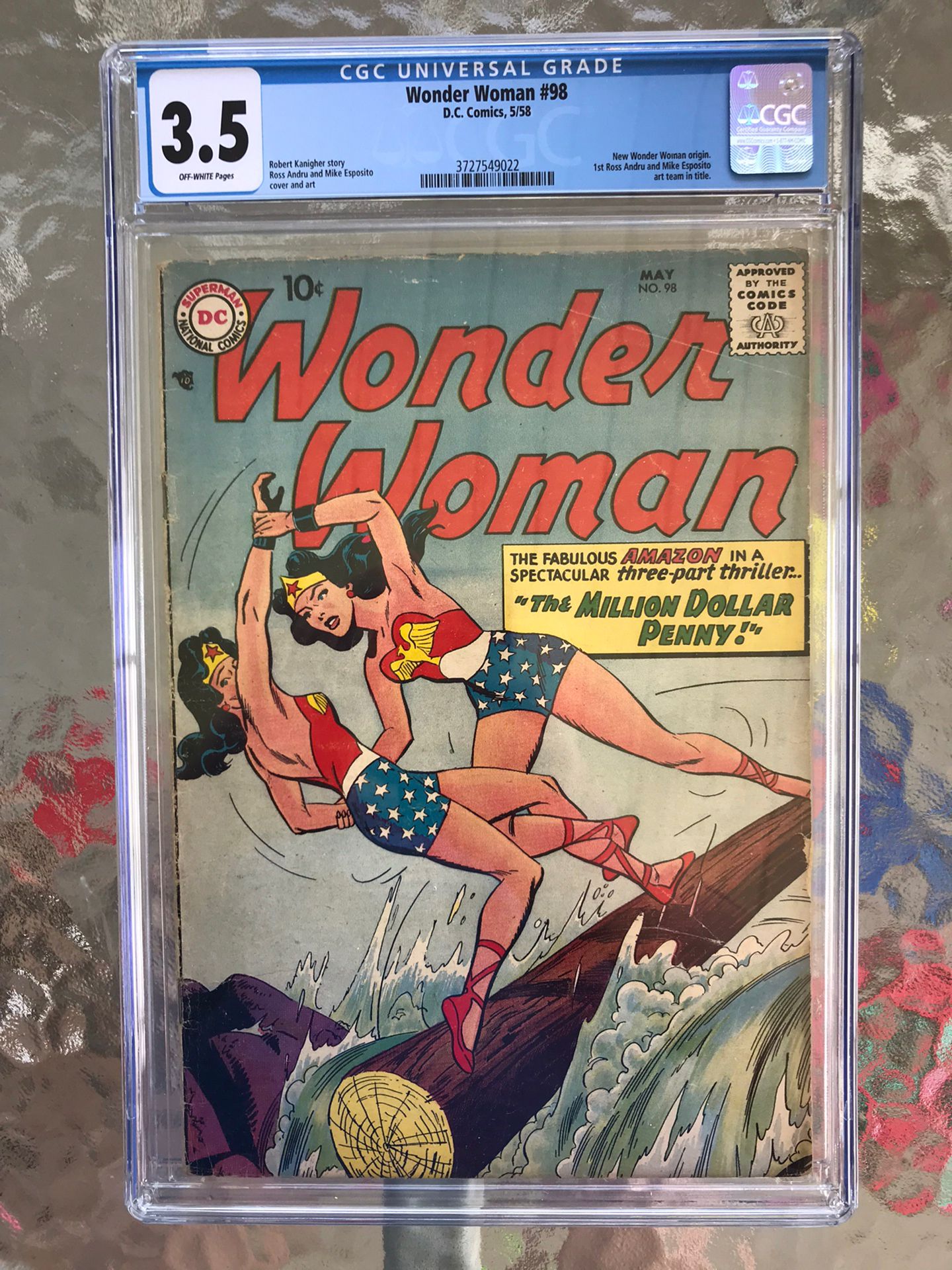 Wonder Woman #98 (1958) CGC 3.5 — 1st Silver Age Origin Of Wonder Woman; Andru