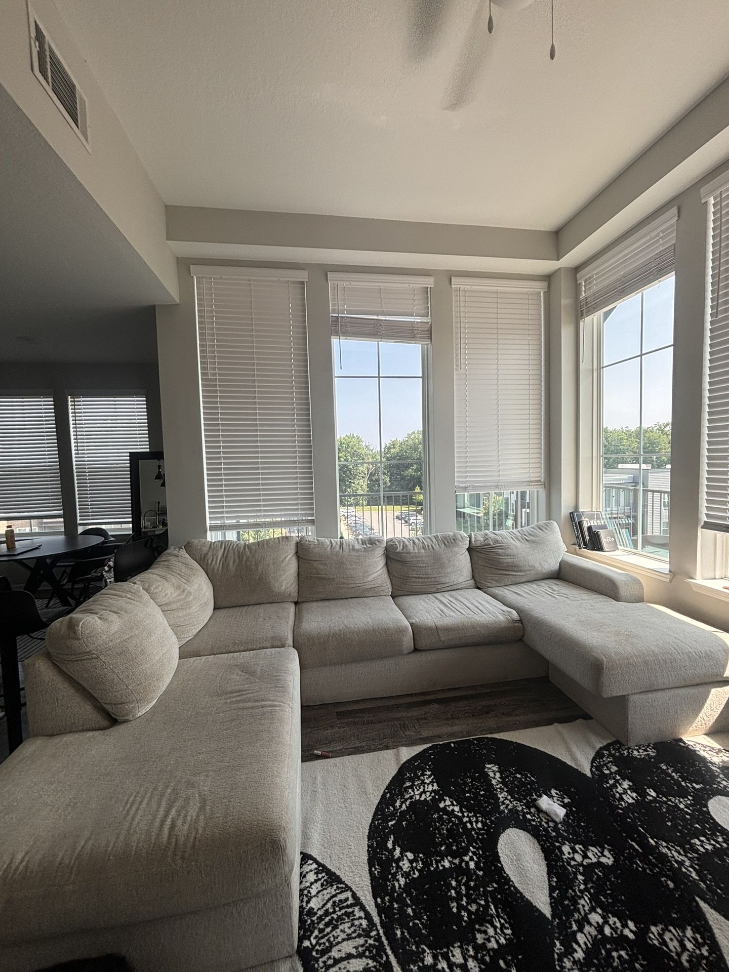 Big Beige Sectional Couch
