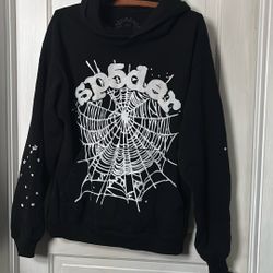 Black and white spider hoodie 