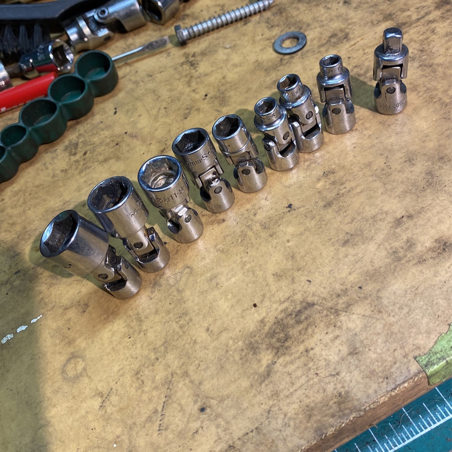 S&K 1/4” Drive Metric Chrome Swivel Sockets
