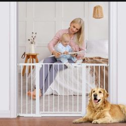 Mom's Choice Awards Winner-Cumbor 29.5"-51.6" Baby Gate Extra Wide, Easy Walk Thru Dog Gate for The House, Auto Close Safety Pet Gates for Stairs, Doo Thumbnail