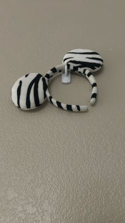 Zebra Minnie Mouse ears