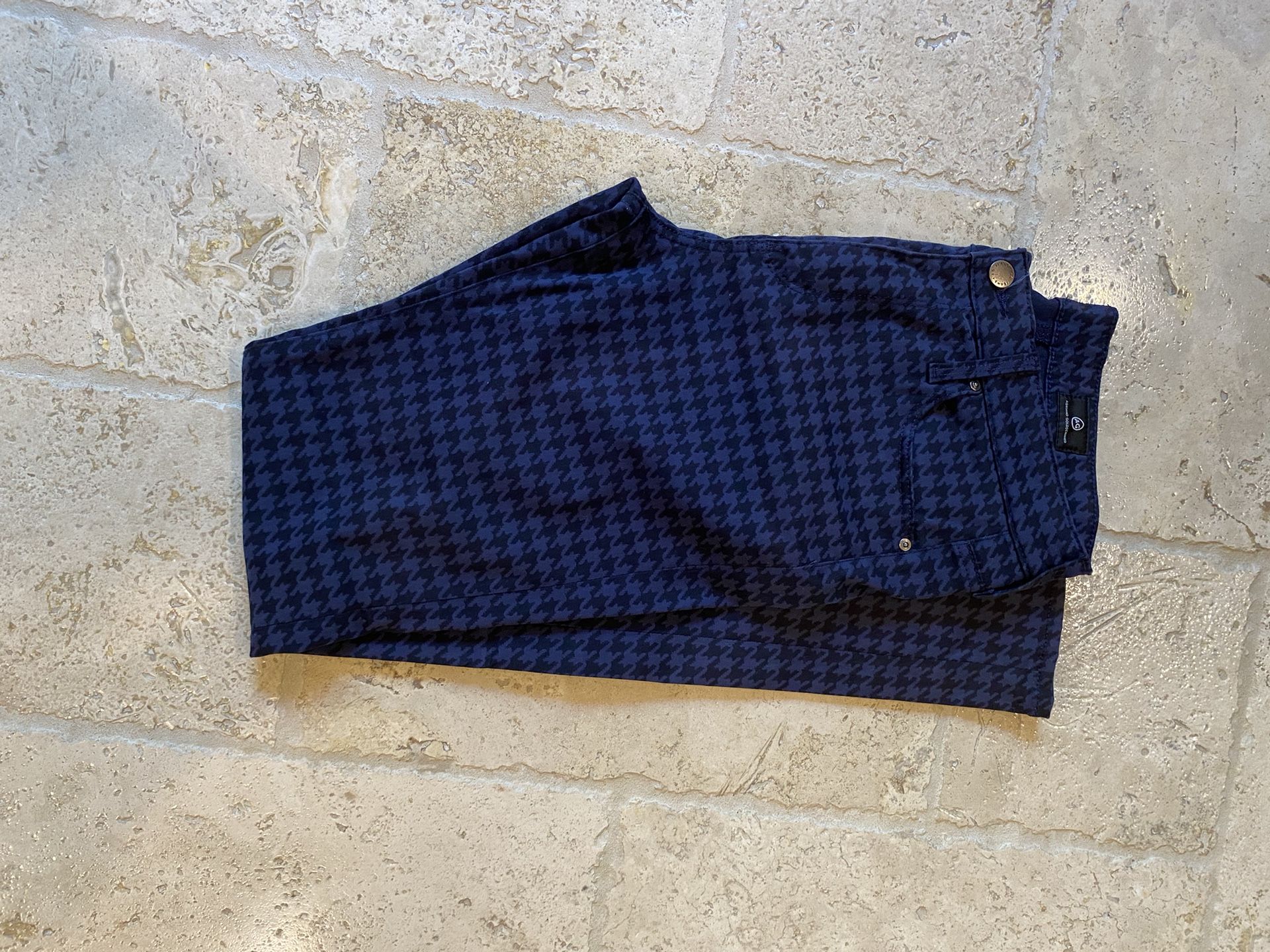 AG JEANS Farrah High Rise Stretch Houndstooth Print Skinny...
