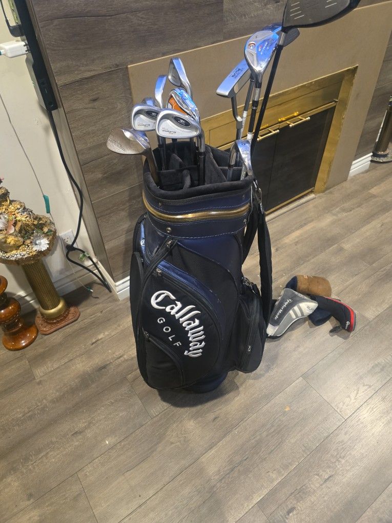 KING COBRA/TAYLORMADE  - GOLF CLUBS SET WITH  CALLAWAY GOLF BAG (13 CLUBS SET)