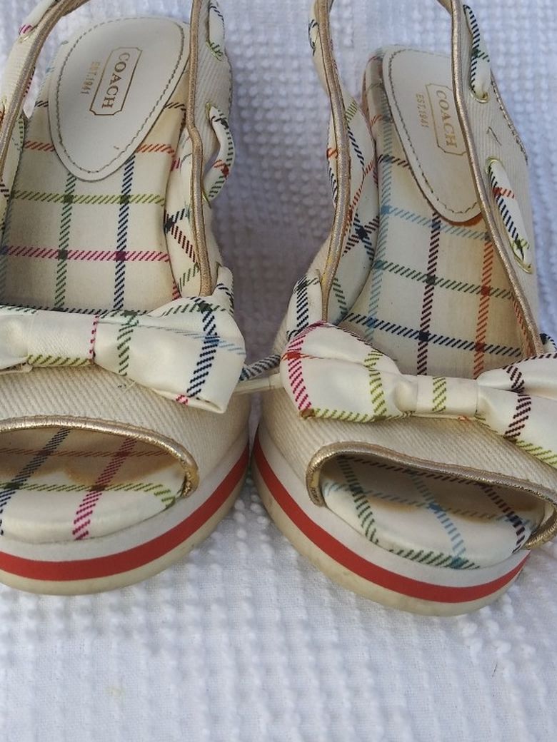 WOMEN'S COACH WEDGES SIZE 6.5