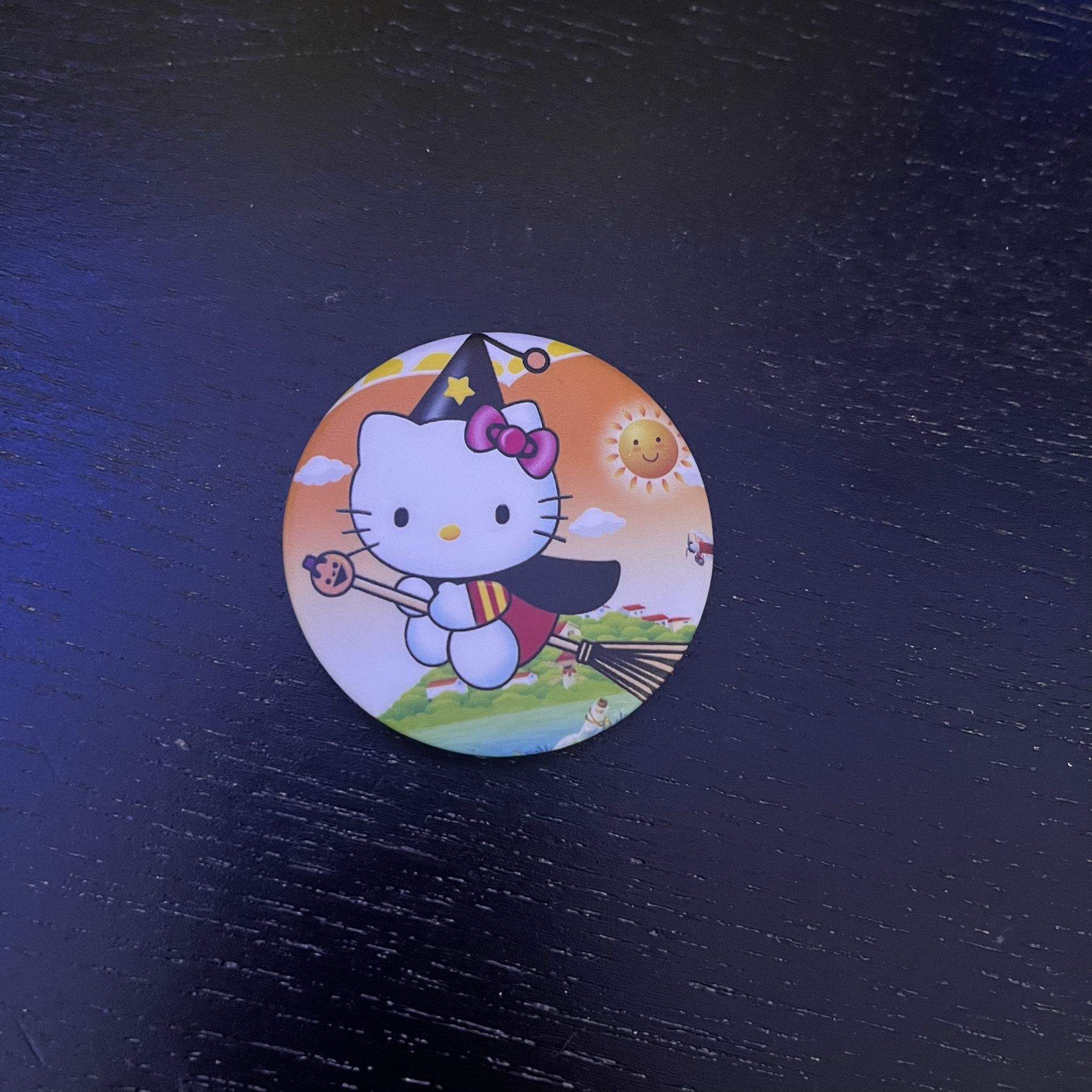 Hello Kitty Button Pin New