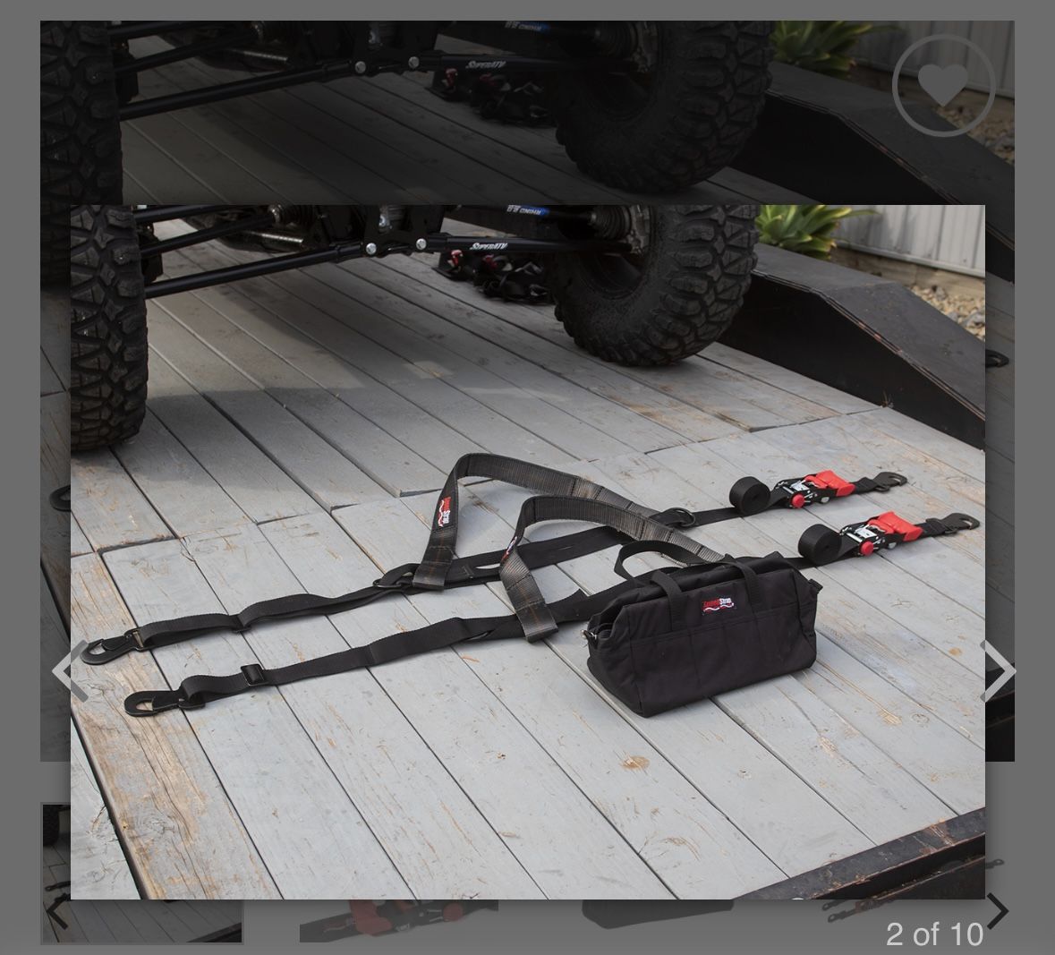 UTV Tire Bonnet Tiedowns Speed strap