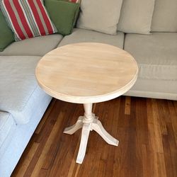 24”/28”H wood side table Adjustable Height Pedestal End Table