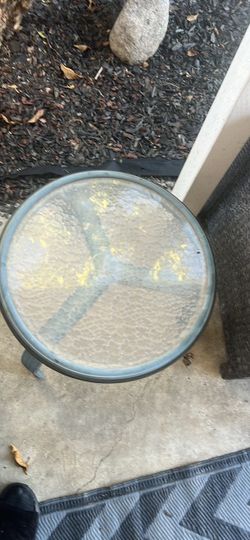 Small glass table 16” high