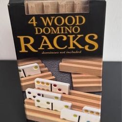 4 Game Wood Domino Racks just $5 