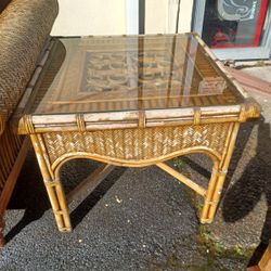 Rattan/Bamboo End Table