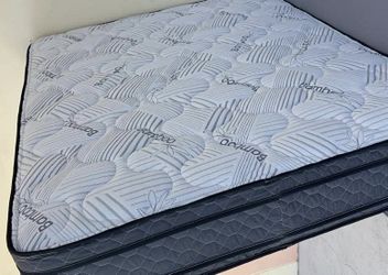 White Bamboo Queen Size Mattress Set 