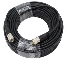 RG8X Coaxial Cable 100ft, UHF PL259 Male to Male Coax Connector for HAM Radio, Antenna Analyzer
