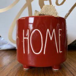 RAE DUNN RED HOME PLANT SUCCULENT PLANTER