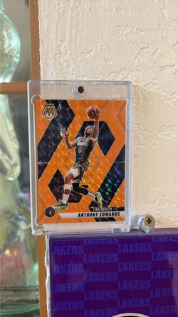 Anthony Edwards Panini Mosaic Orange Prizm Basketball Card 22/25