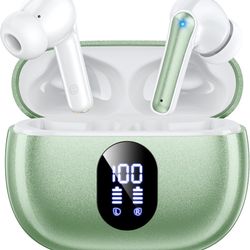 Wireless Earbuds, Bluetooth Ear Buds with Big Bass Stereo Sound, 48 Hours Playtime, Lightweight in-Ear Fit Earphones, IPX7, Hands-Free Calls with AI f