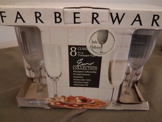 Farberware Euro Collection Optic Pattern Champagne Flutes in Beaumont