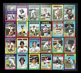 1975 Topps Baseball Card Lot 101 Cards Total #’s 3-299 Set Builder No Dups (EX)