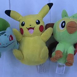 Pokemon Plush Lot Bundle Set of 3